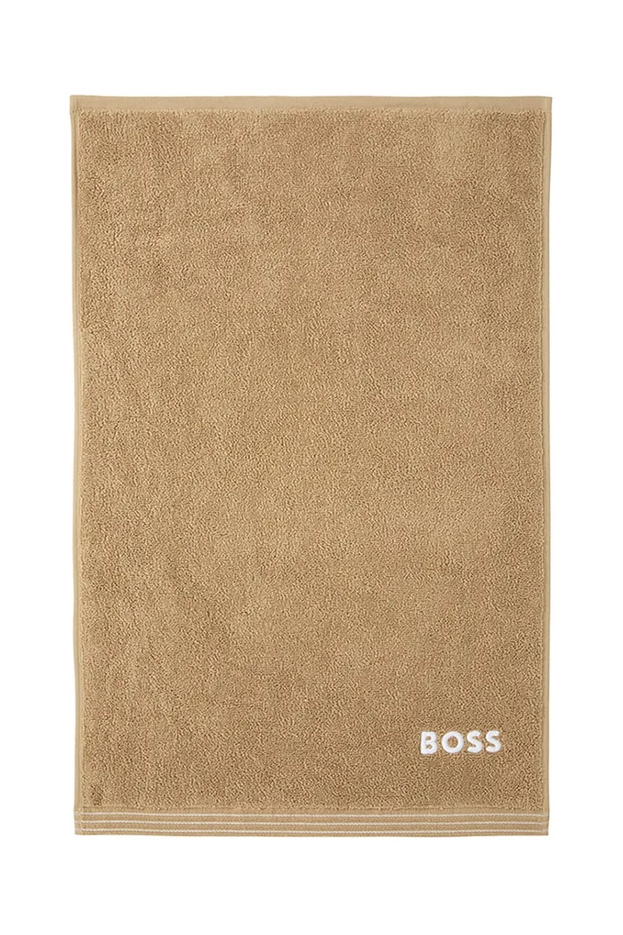 Μικρή βαμβακερή πετσέτα BOSS EDGE Pecan 40 x 60 cm μπεζ 1063663