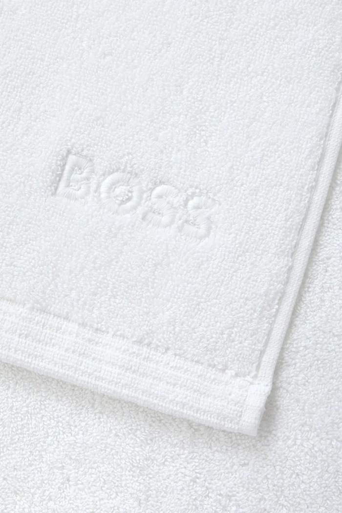 Μπάνιο Μικρή βαμβακερή πετσέτα BOSS EDGE White 40 x 60 cm 1063670 λευκό