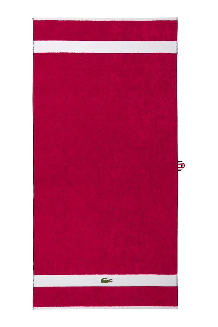 Lacoste duży ręcznik bawełniany LCASUAL Bigarreau 90 x 150 cm fioletowy 1063377