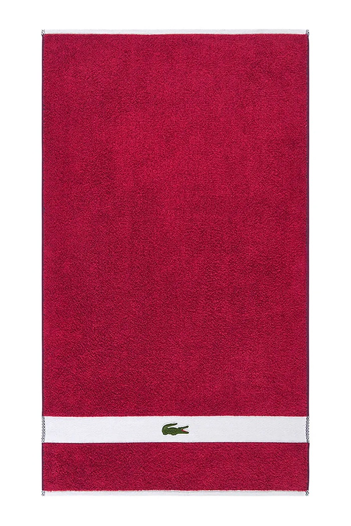 Малка памучна кърпа Lacoste LCASUAL Bigarreau 55 x 100 cm виолетов 1063379