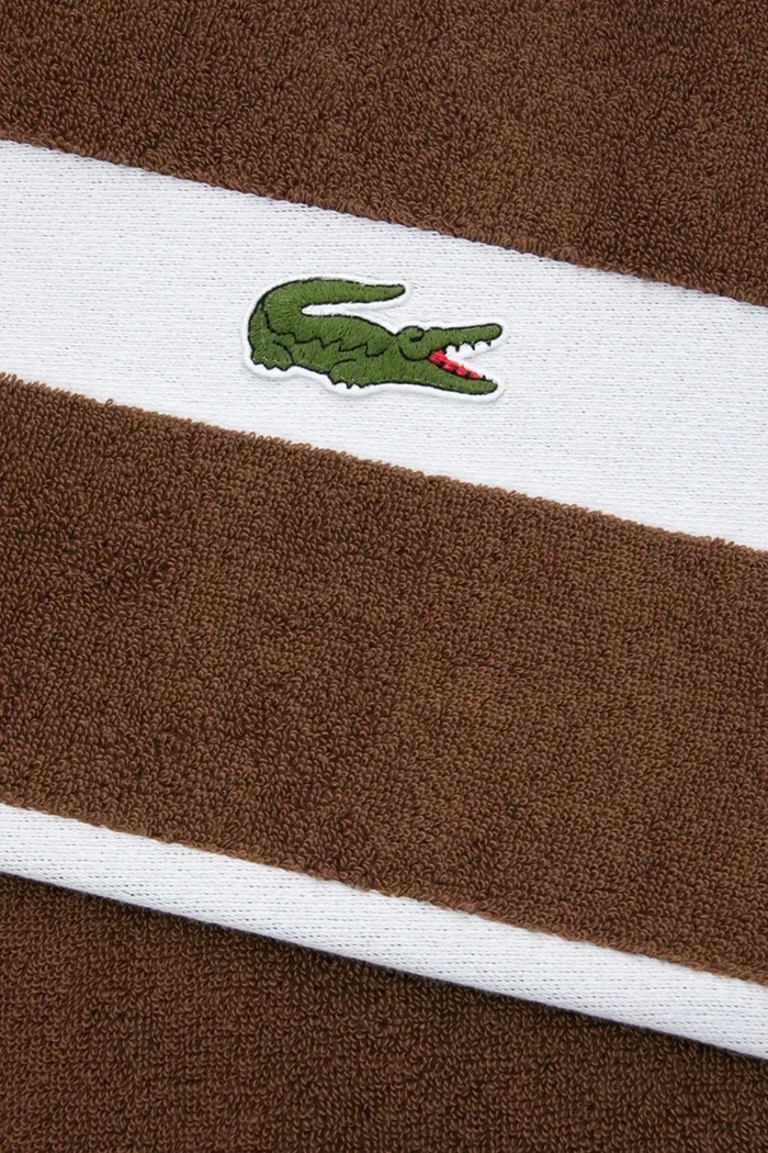 Баня Средна памучна кърпа Lacoste LCASUAL Pecan 70 x 140 cm 1067408 кафяв