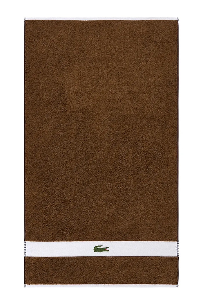 Малка памучна кърпа Lacoste LCASUAL Pecan 55 x 100 cm кафяв 1067409