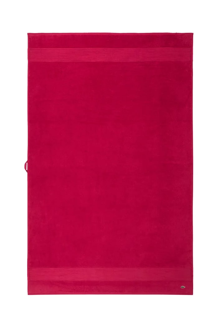 Lacoste duży ręcznik bawełniany LLECROCO Bigarreau 100 x 150 cm fioletowy 1062367