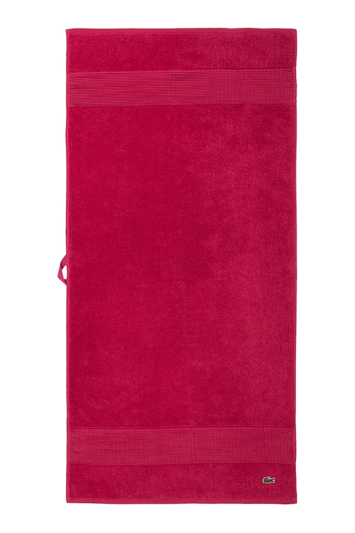 Lacoste mały ręcznik bawełniany LLECROCO Bigarreau 50 x 100 cm fioletowy 1062365