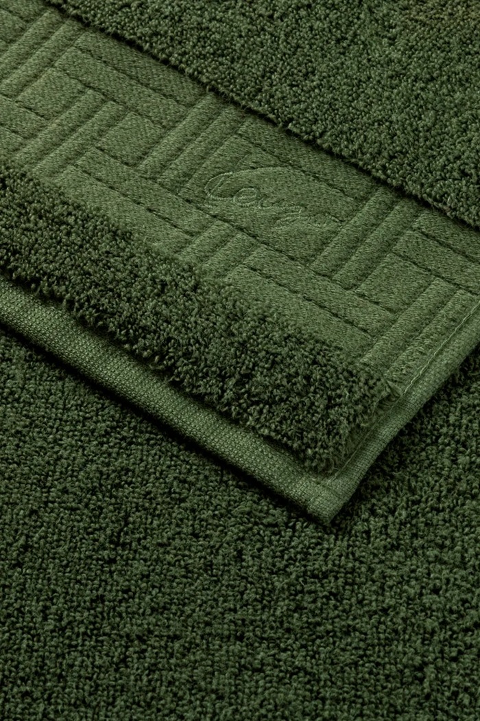 Koupelna Středně velký bavlněný ručník Kenzo KWEAVE Kaki 70 x 140 cm 1070387 zelená