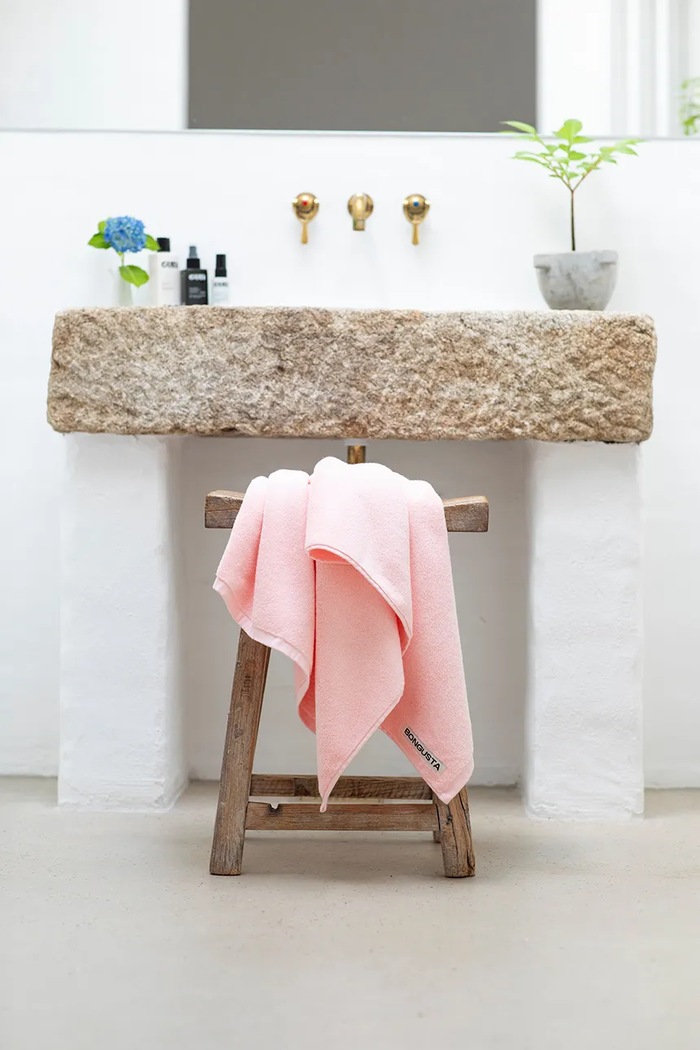 Bongusta asciugamano medio in cotone 70 x 140 cm BON12.5715648003874 rosa AA00