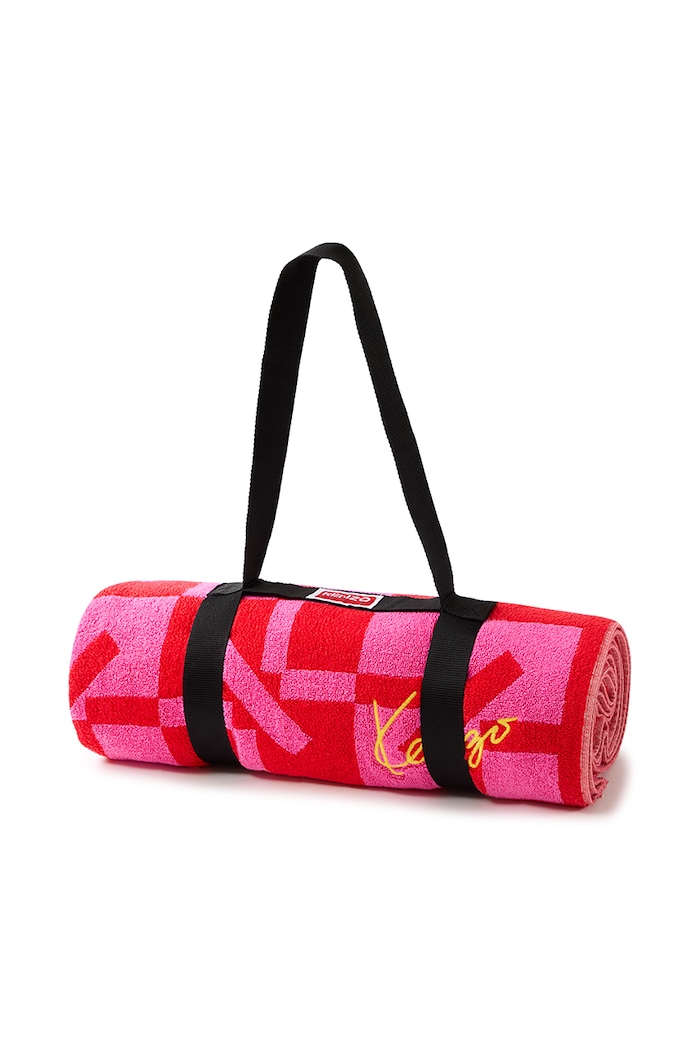 Ręcznik średni bawełniany KMONOGRA Rouge 90 x 160 cm Kenzo 1073328 różowy