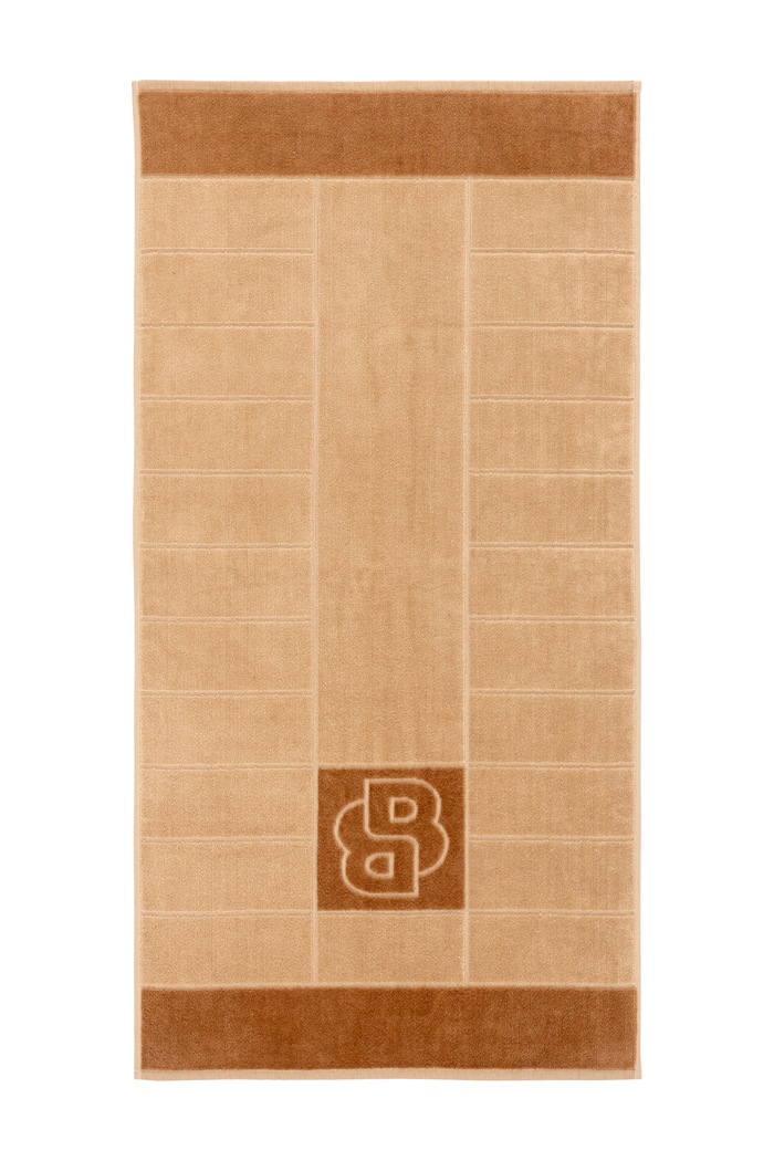 BOSS Ręcznik mały bawełniany DOUBLEB Beige 50 x 100 cm beżowy 1072574