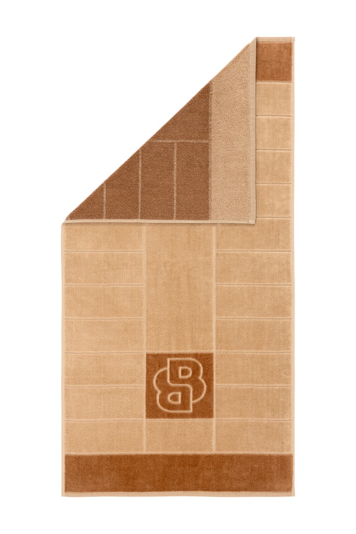 BOSS Ręcznik mały bawełniany DOUBLEB Beige 50 x 100 cm 1072574 beżowy AA00