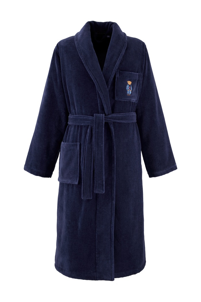 Ralph Lauren Szlafrok bawełniany DENIMBEA Newport L granatowy 1072790
