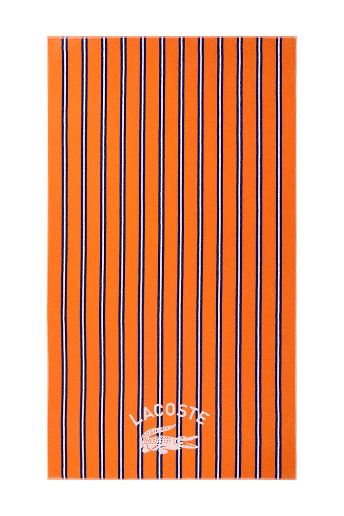 Lacoste Средноголяма кърпа памучна LSUNSTRI Tanger 90 x 160 cm оранжев 1073310