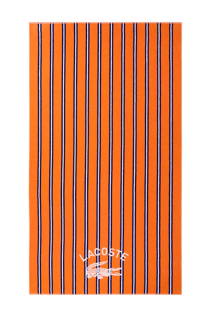 Lacoste Средноголяма кърпа памучна LSUNSTRI Tanger 90 x 160 cm оранжев 1073310