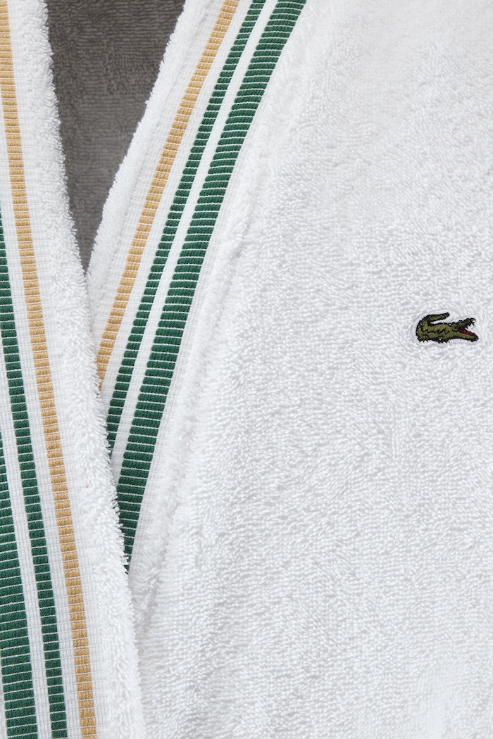 Łazienka Lacoste Szlafrok bawełniany LSCORE Blanc M 1076173 biały