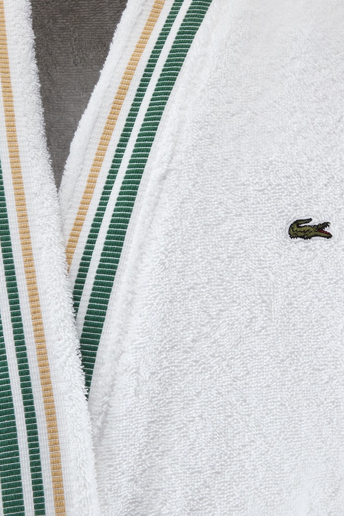 Łazienka Lacoste Szlafrok bawełniany LSCORE Blanc L 1076174 biały