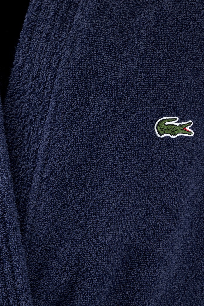 Łazienka Lacoste Szlafrok bawełniany LLECROCO Marine XL 1074538 granatowy