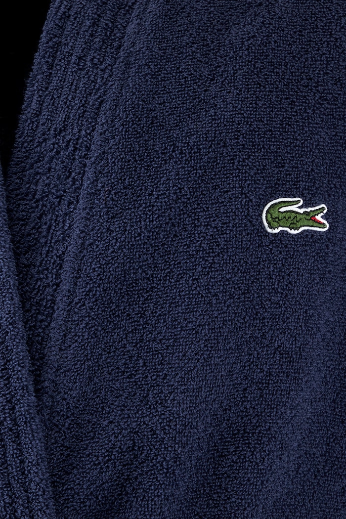 Łazienka Lacoste Szlafrok bawełniany LLECROCO Marine XL 1074538 granatowy