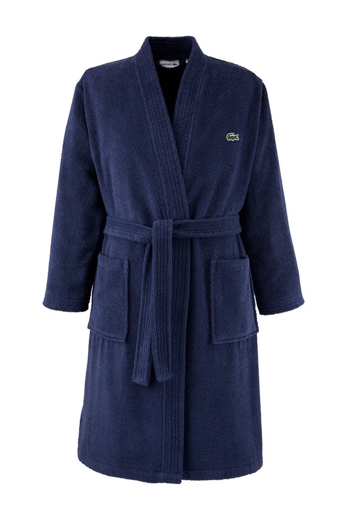 Lacoste Халат памучен LLECROCO Marine L тъмносин 1074537