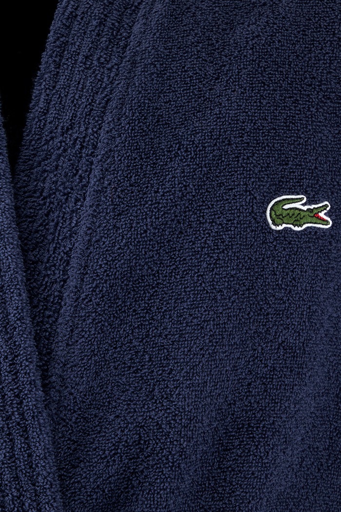 Баня Lacoste Халат памучен LLECROCO Marine L 1074537 тъмносин
