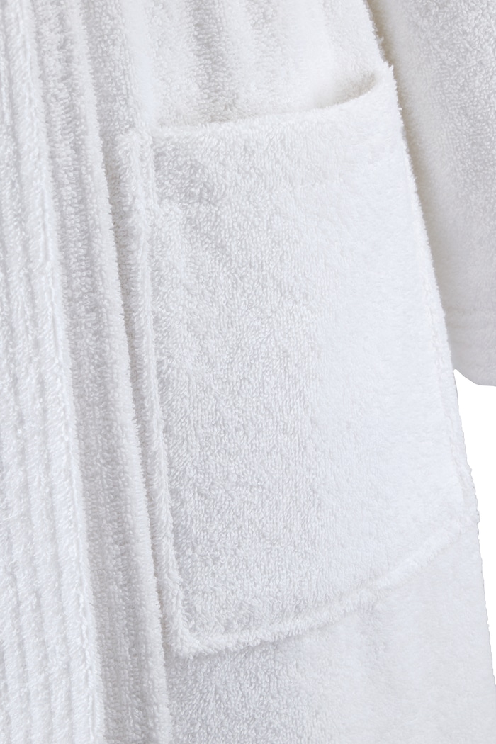Szlafrok bawełniany LLECROCO Blanc S Lacoste 1074531 biały