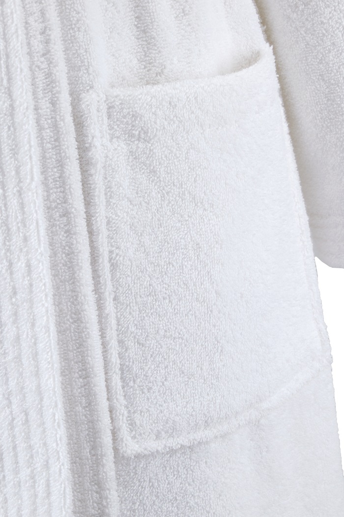 Szlafrok bawełniany LLECROCO Blanc M Lacoste 1074532 biały