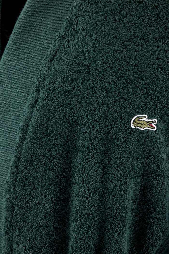 Łazienka Lacoste Szlafrok bawełniany LBLASON Vert L 1076305 zielony