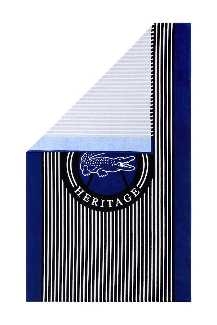 Lacoste Ręcznik duży bawełniany LACE Bleu 100 x 170 cm 1074746. granatowy AA00