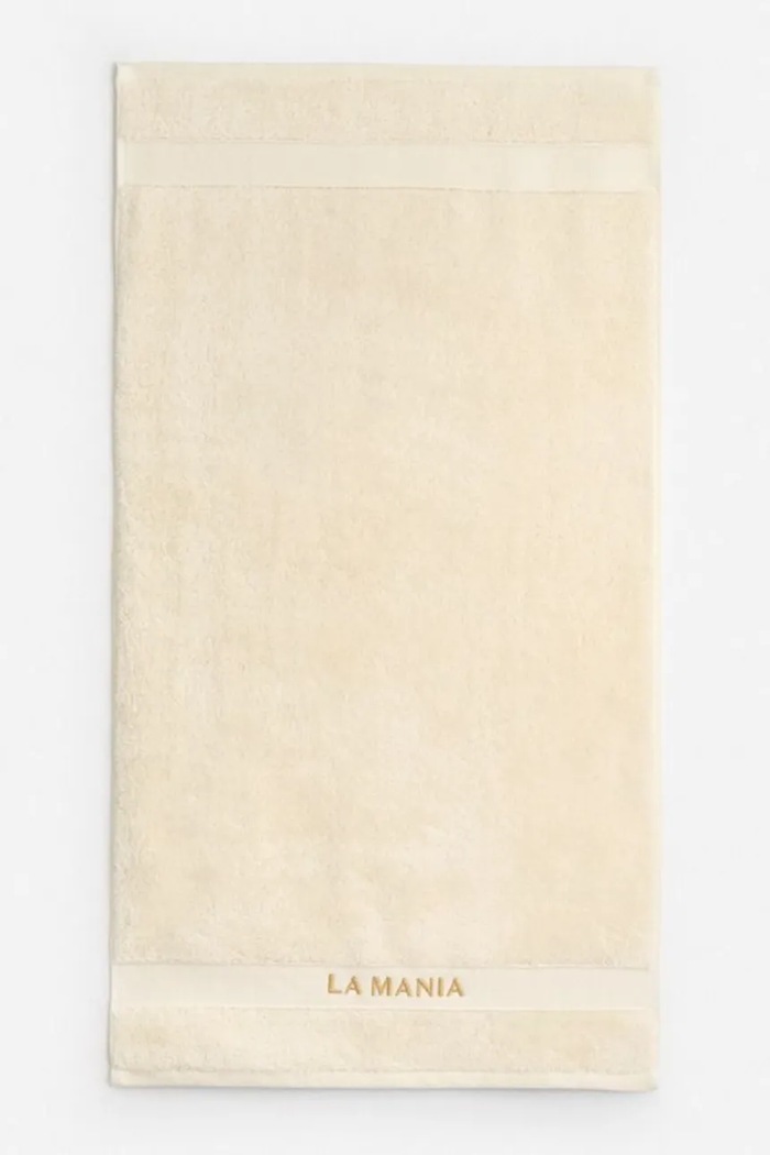 La Mania ręcznik mały z bawełny Supima 50 x 90 cm beżowy 5902037041603