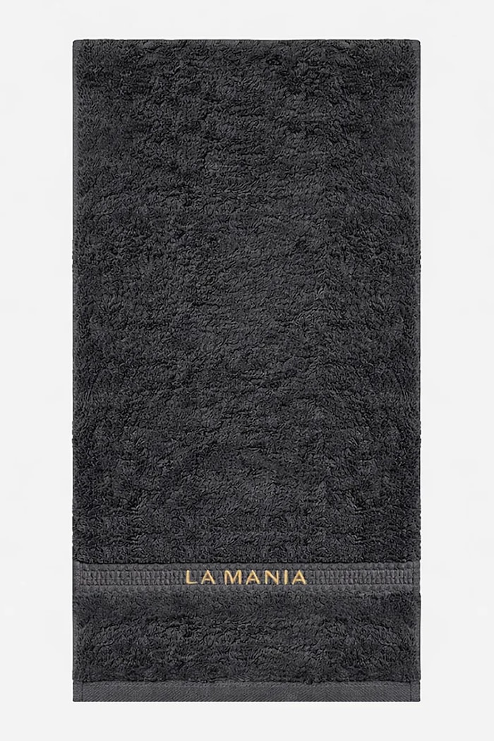 La Mania ręcznik mały bawełniany 50 x 30 cm czarny 5905549416327