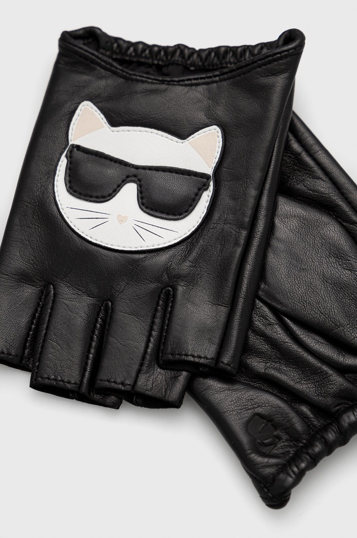 Doplňky Kožené rukavice Karl Lagerfeld 225W3606 černá