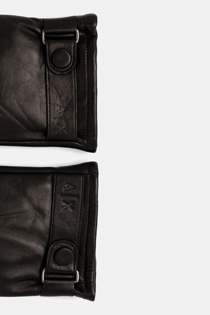 Шкіряні рукавички Armani Exchange XM001969.AF19481 чорний AA00