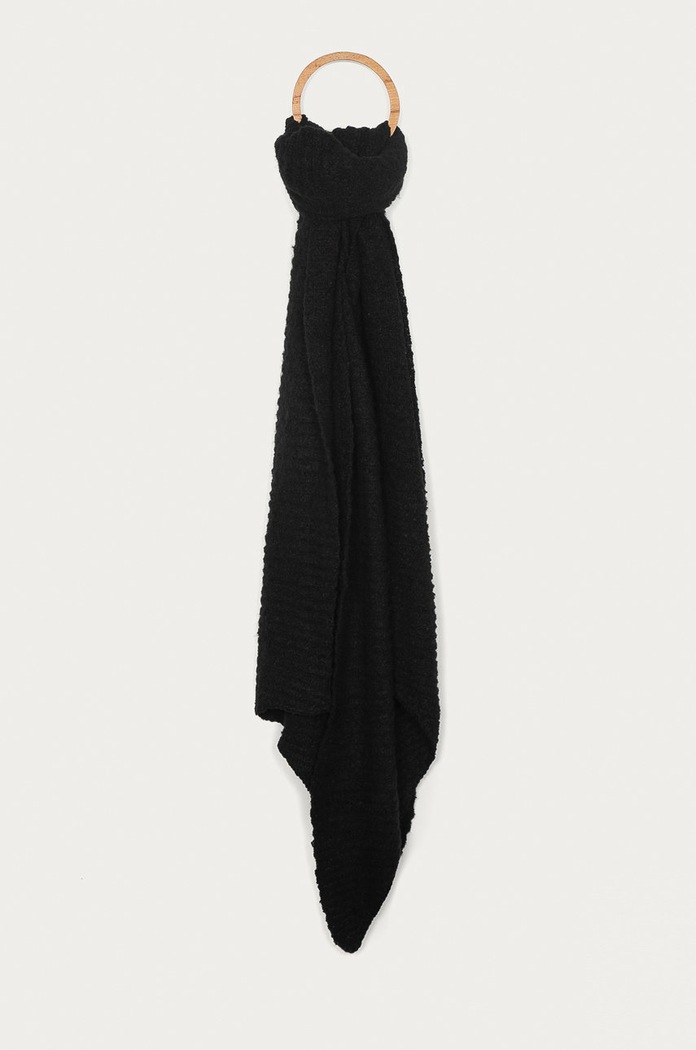 Pieces - Fular tricotaj negru 17105988