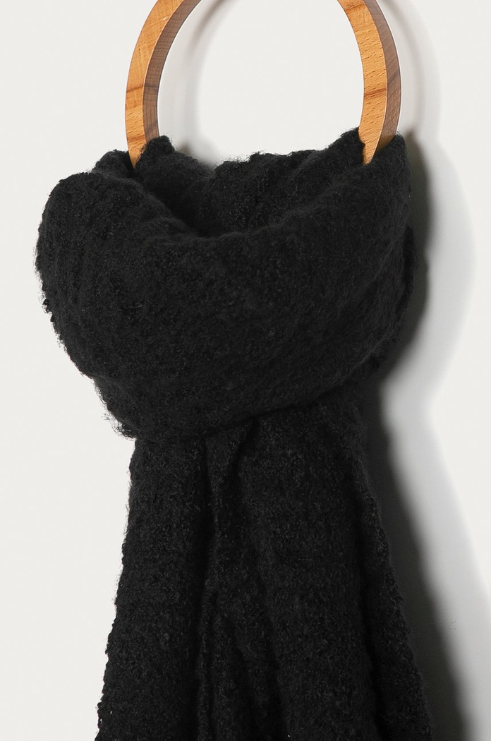 Pieces - Fular 17105988 negru AA00