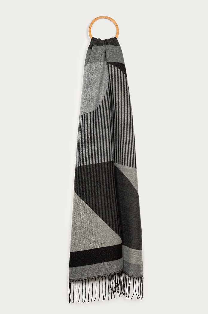 Pieces - Fular tricotaj negru 17108450