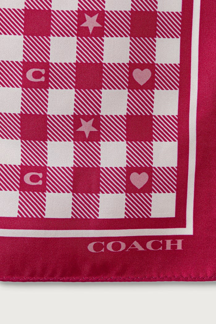 Coach Apaszka damska jedwabna 29COWC578833 różowy AA00
