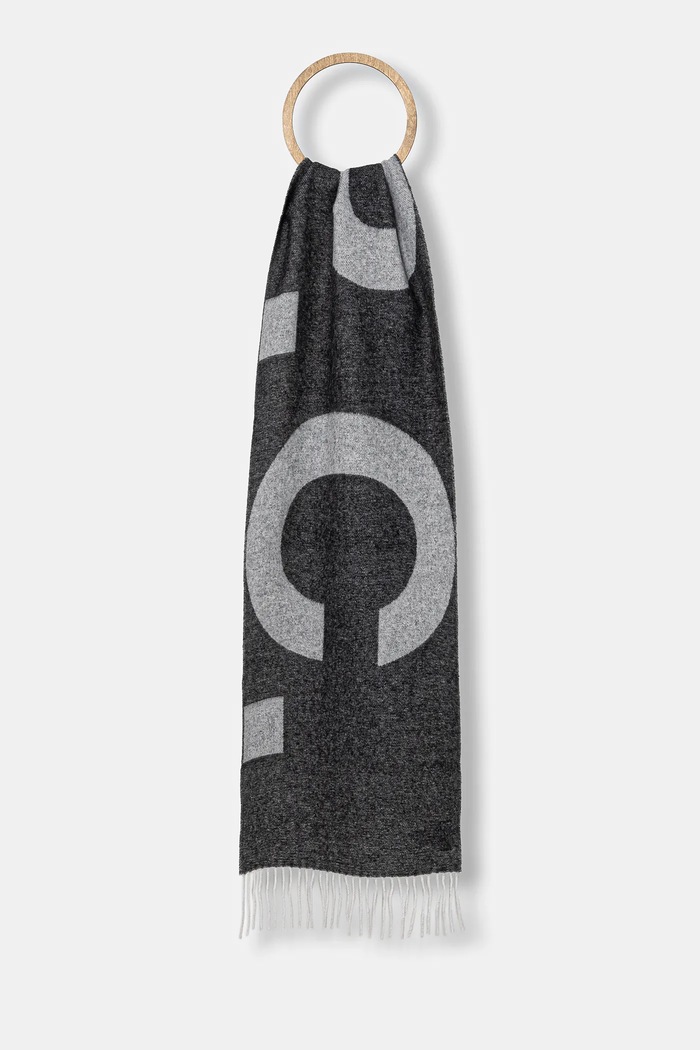 A.P.C. wool scarf fabric black WOAOV.M15176