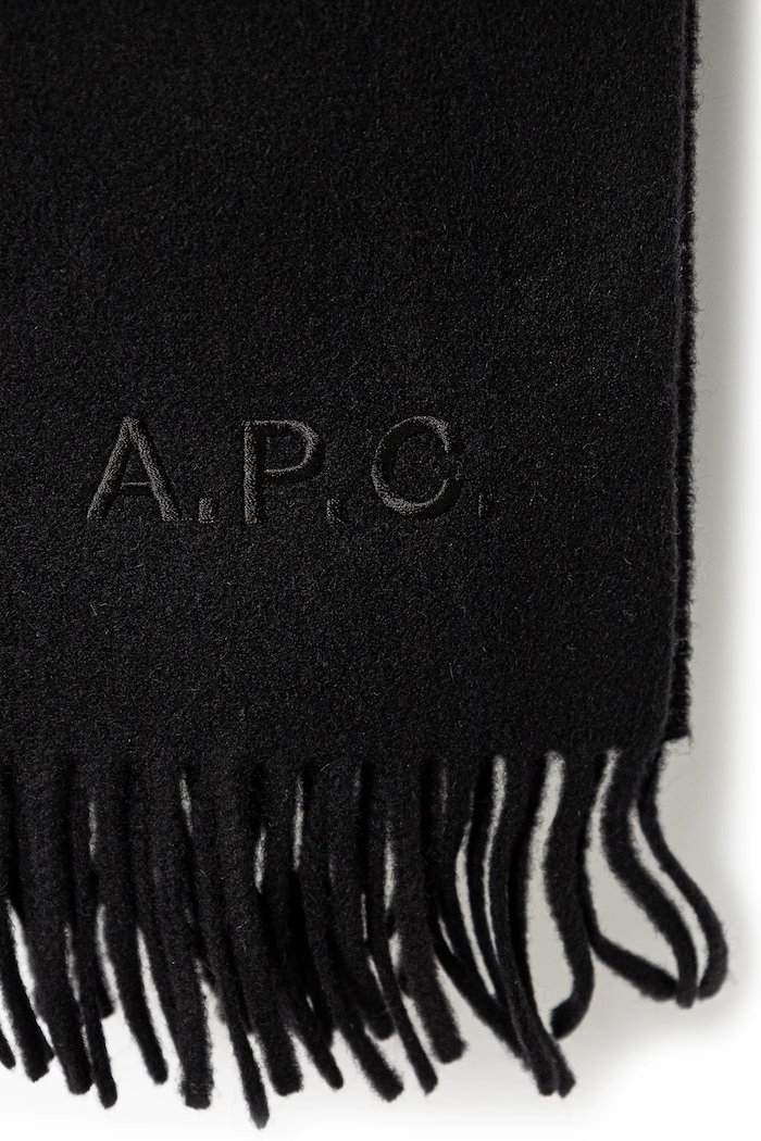 A.P.C. eșarfă de lână Echarpe Alix WOAFE.M15170 negru AA00