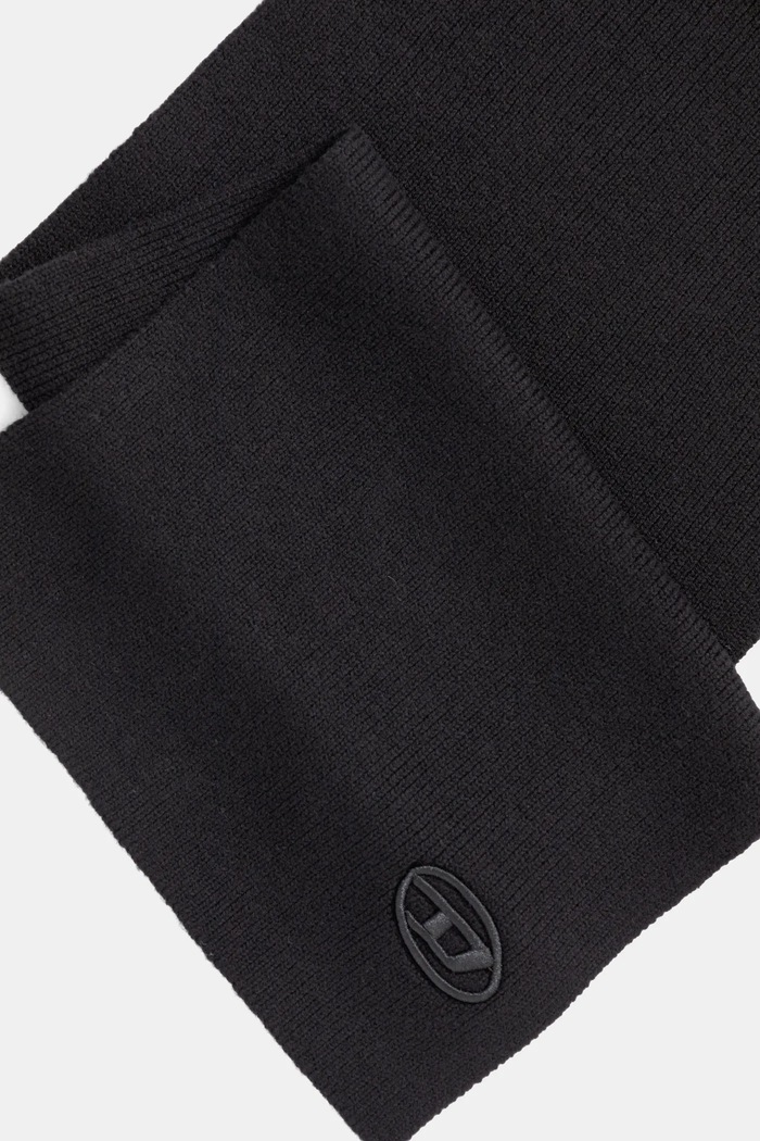 Vlnený šál Diesel K-CODER SCARF A05165.0DAOB čierna AA00
