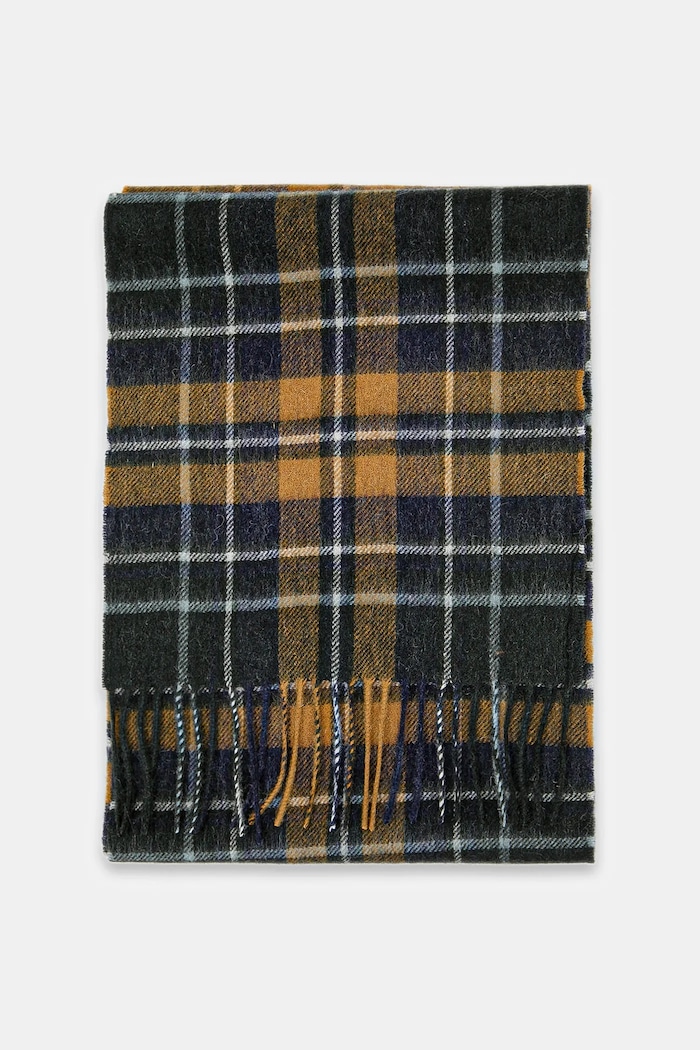 Vlněná šála Barbour USC0137 zelená AA00