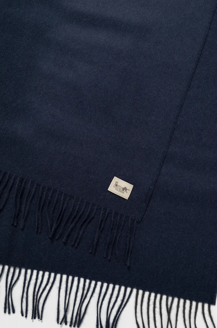 My Alpaca szalik wełniany z alpaki THSEST65200 granatowy AA00