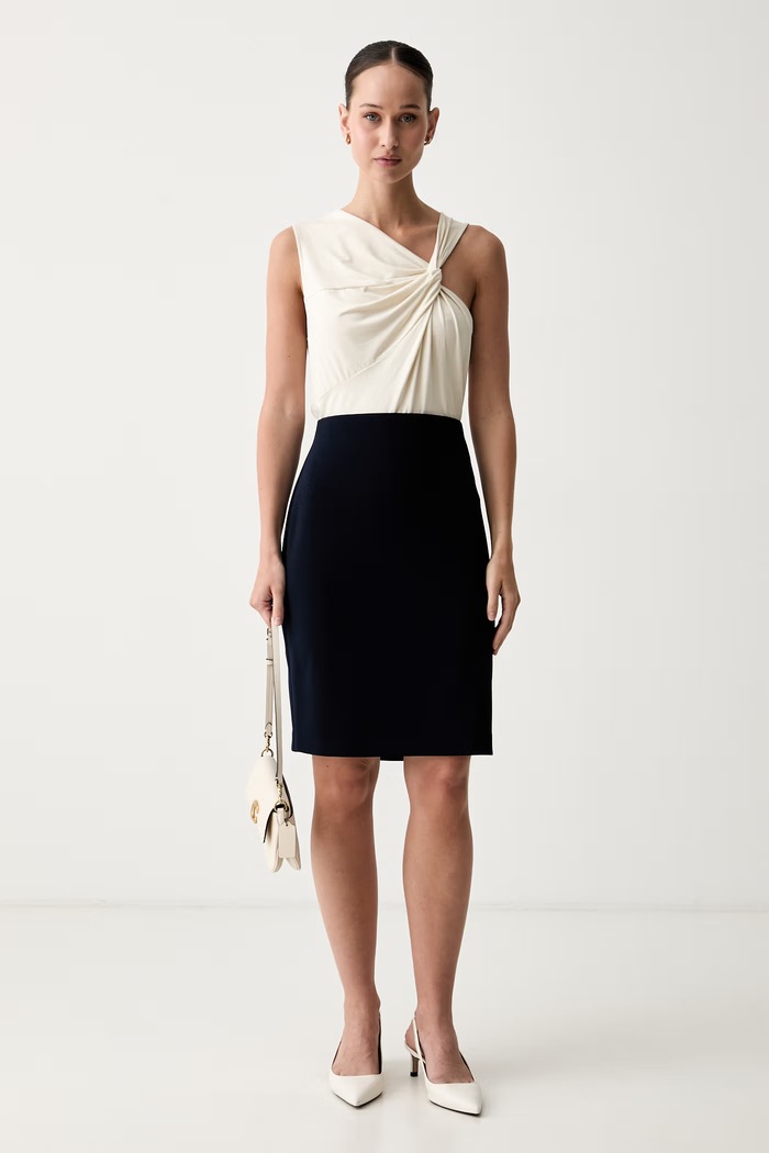 Levi's spódnica ołówkowa DECONSTRUCTED H1'26 005LW granatowy AA00