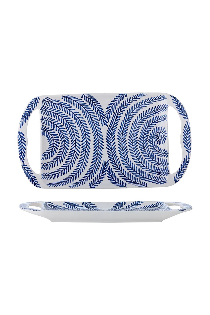 Servírovací tanier Bloomingville Karlie 40 x 2,5 x 22 cm modrá 82068466