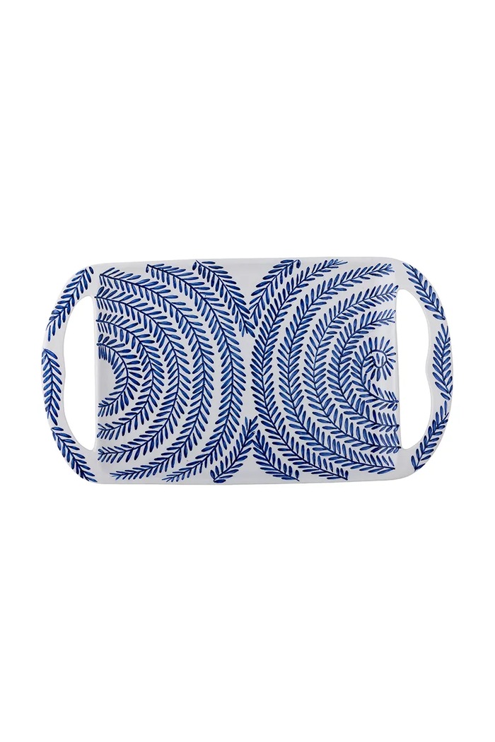 Kuchyňa a bar Servírovací tanier Bloomingville Karlie 40 x 2,5 x 22 cm 82068466 modrá