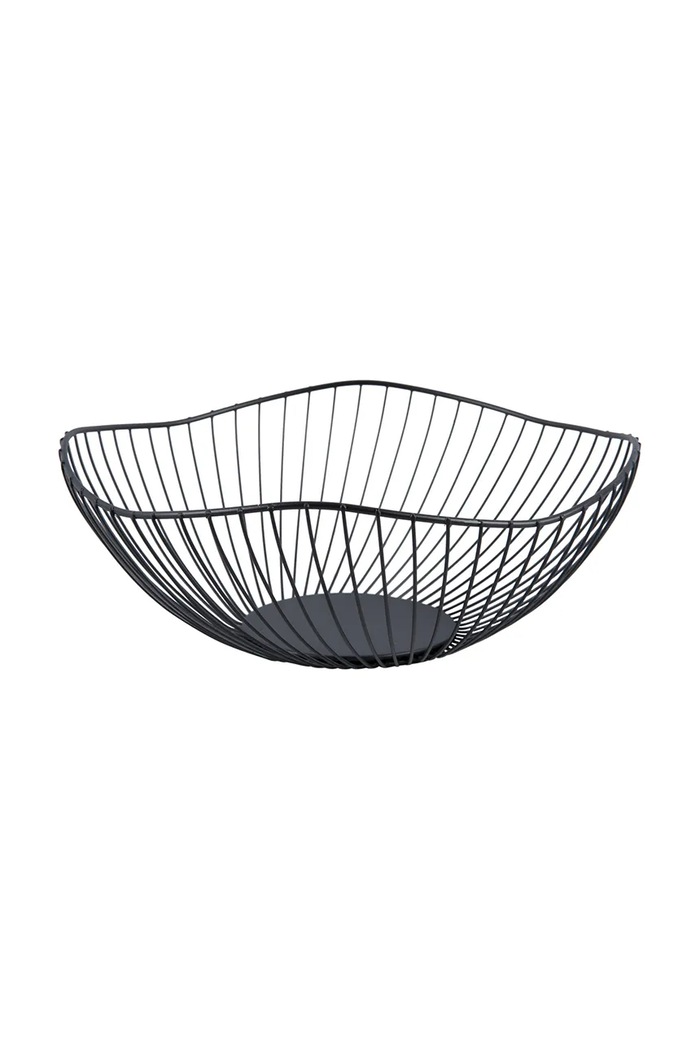 Present Time Bol decorativ Wave negru PT3848BK