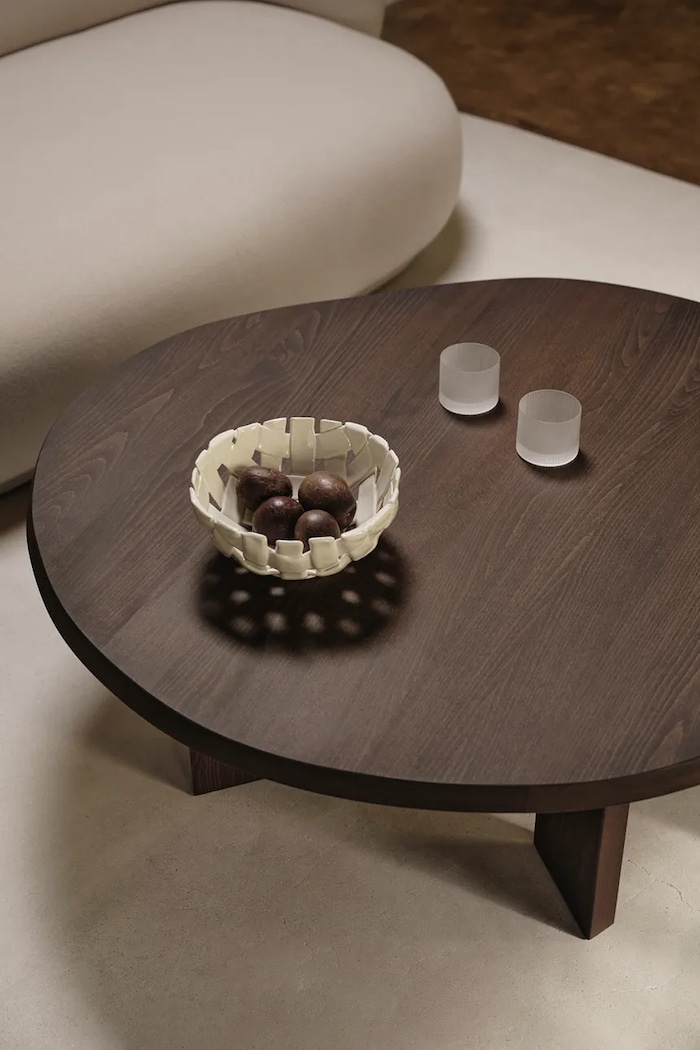ferm LIVING bol decorativ Plait alb 1104269916