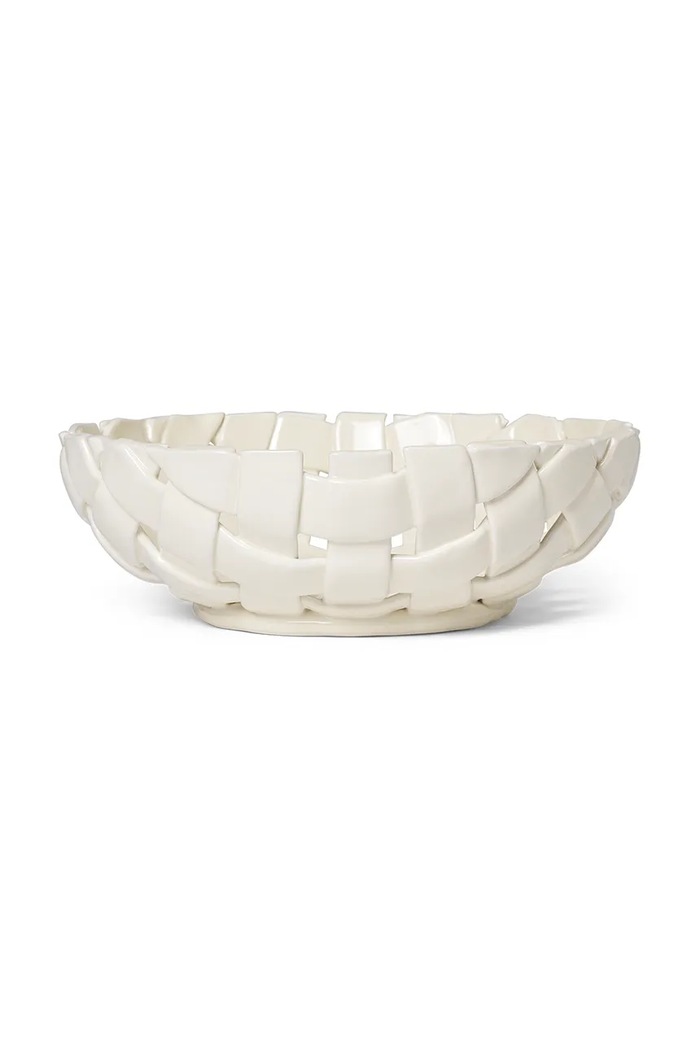 Dekorativní miska ferm LIVING Plait bílá 1104269912