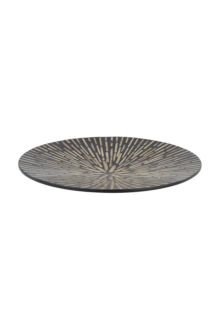 Servírovací tanier home & lifestyle 38 x 38 x 4 cm čierna F121060