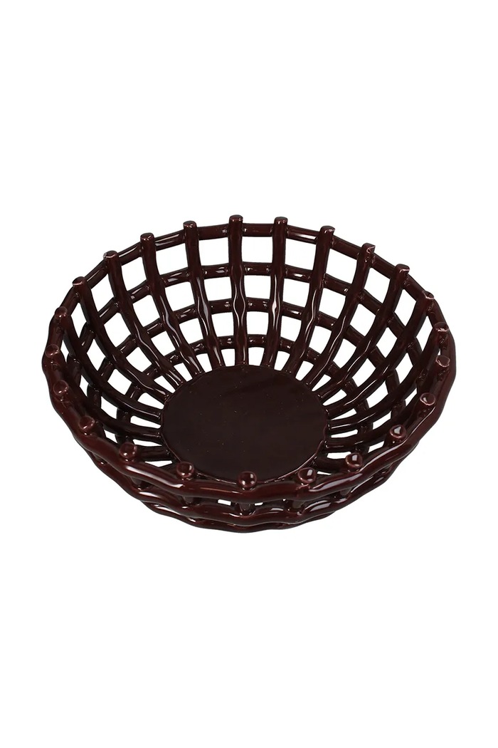 home & lifestyle bol decorativ 10 x 24 x 24 cm maro KAL.7437