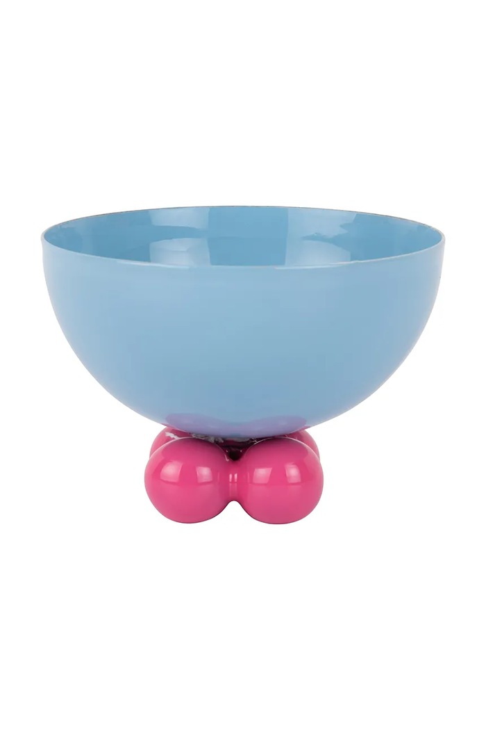 Present Time bol decorativ Double Funky S/9,5 x 11,5 cm albastru PT4250LB