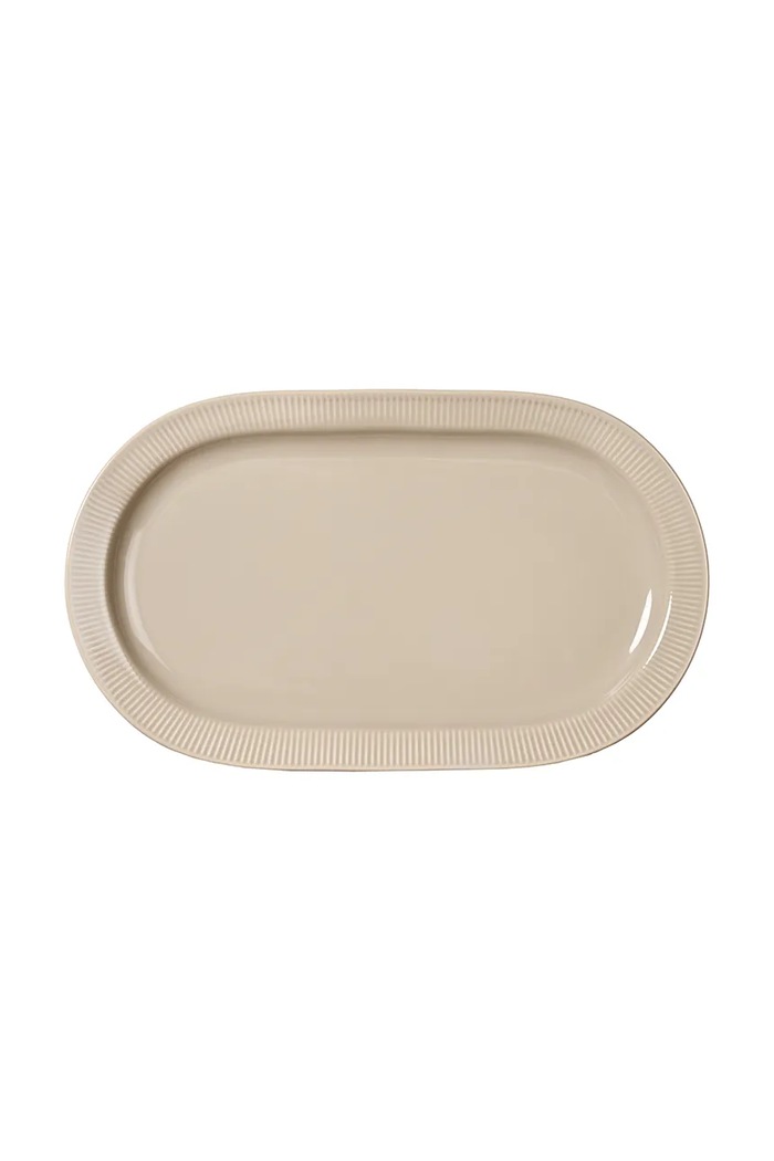 Sagaform tányér tálaláshoz mázas porcelánból 34 x 20 x 2,5 cm bézs 5018725