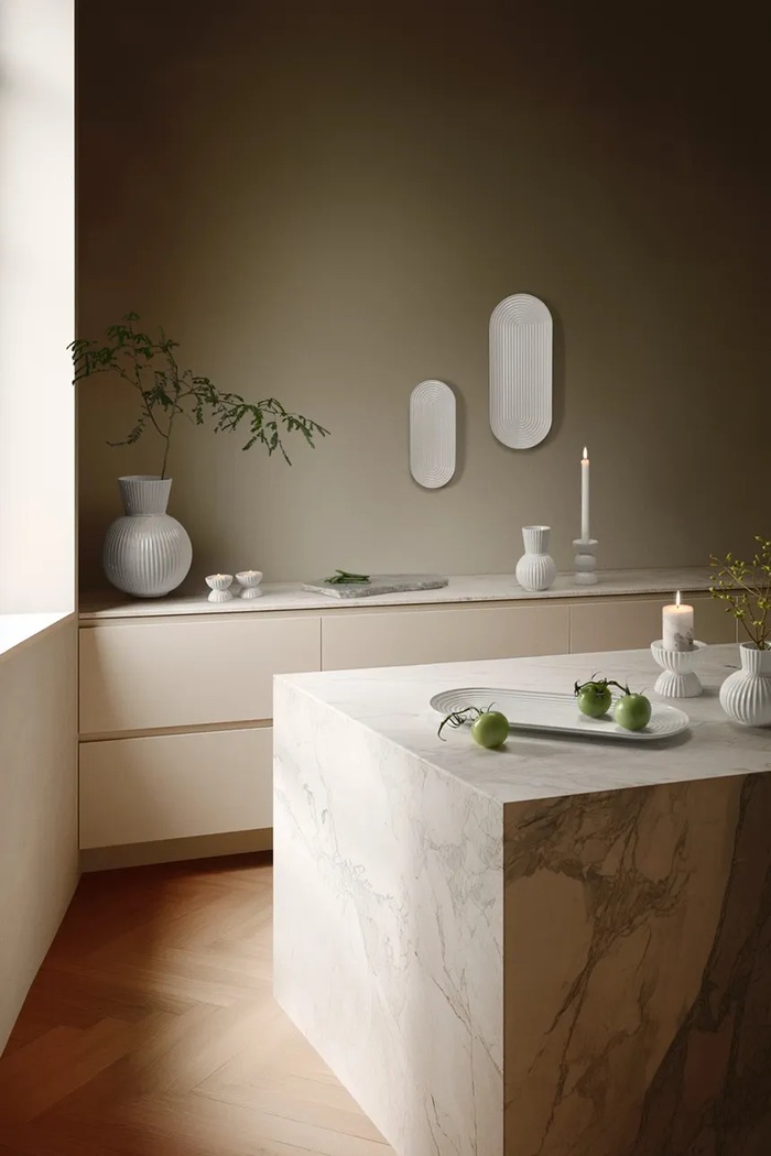 Lyngby platou pentru servire din porțelan 32 x 14,5 cm alb 201469